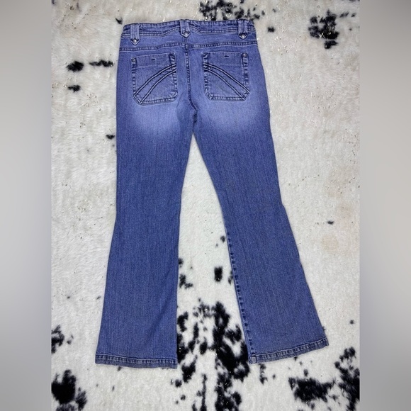 Duck Head Vintage Y2K Light Wash Low Rise Flare Leg Denim Jeans Size 5 - Picture 6 of 6